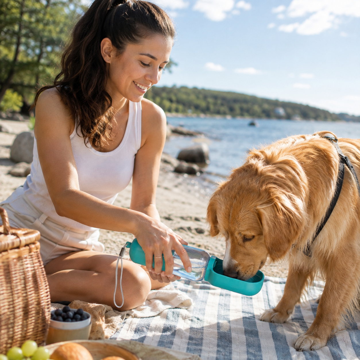 Portabel vattenflaska för hund