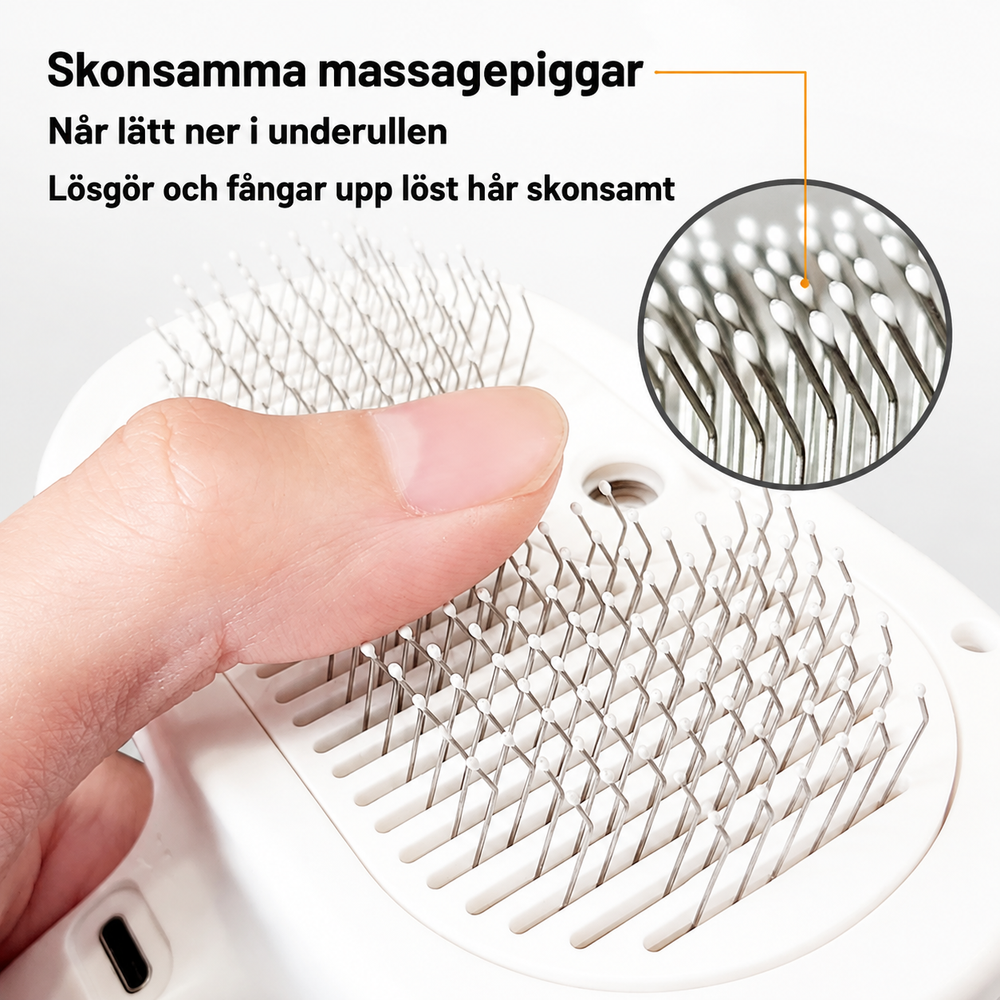 Skonsam ångborste för en mjukare, välvårdad päls