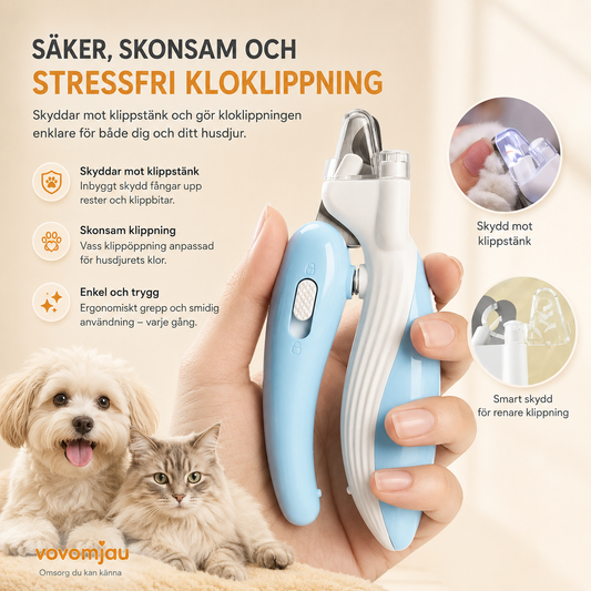 Klosax med LED-lampa för hund och katt