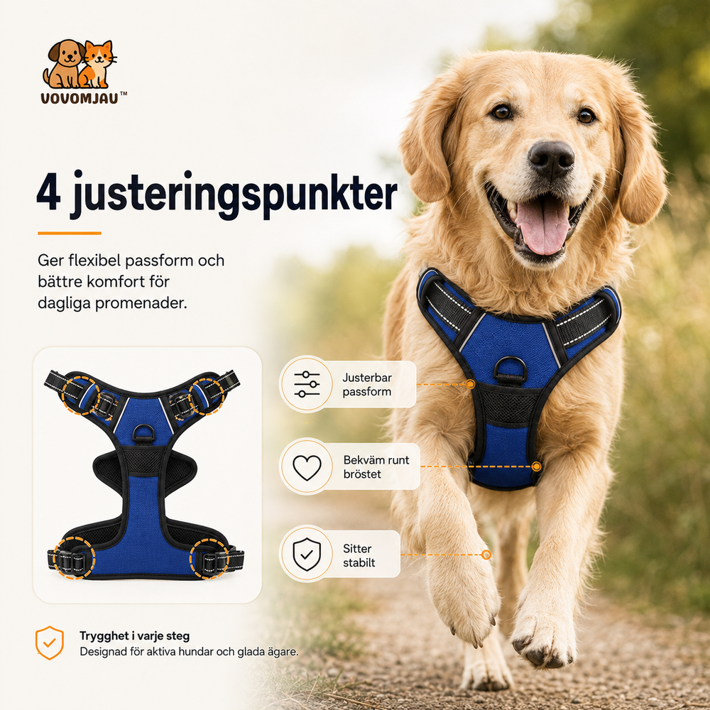 Reflekterande Hundsele för Dagliga Promenader