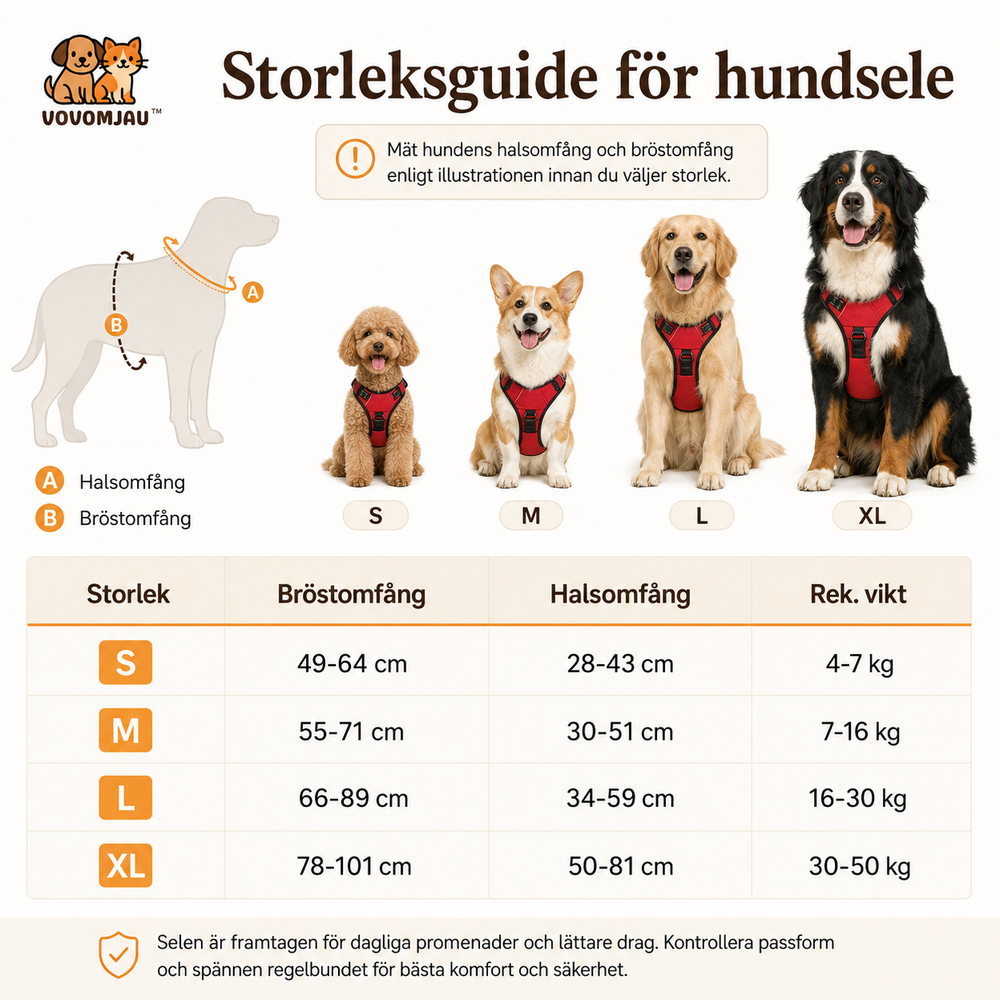 Reflekterande Hundsele för Dagliga Promenader